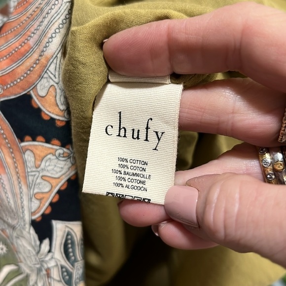 Chufy | Memories of Ancient Burma Flutter Sleeve Mini Dress Size Small - Picture 11 of 12